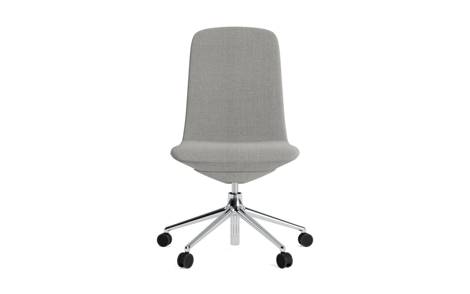 Off Chair niedrig mit Drehgestell und Rollen Gaslift Aluminium Remix in Remix 133 präsentiert im Onlineshop von KAQTU Design AG. Bürostuhl ist von Normann Copenhagen