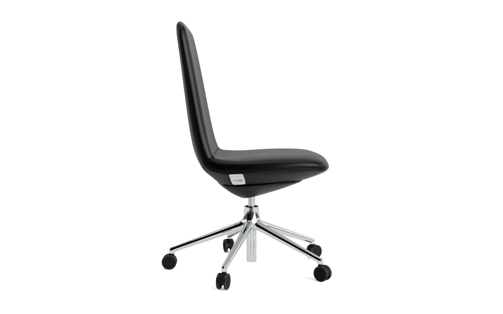 Off Chair niedrig mit Drehgestell und Rollen Gaslift Aluminium Ultra in Ultra 41599 präsentiert im Onlineshop von KAQTU Design AG. Bürostuhl ist von Normann Copenhagen