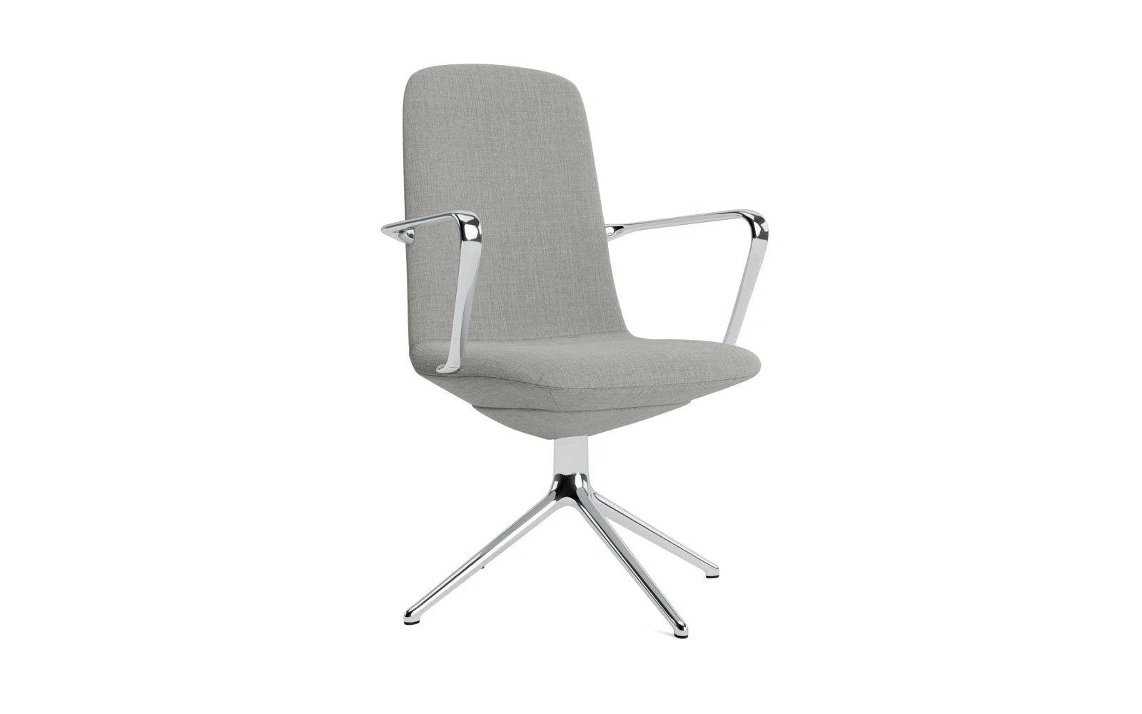 Off Armchair niedrig mit Drehgestell 4B aluminium Remix in Remix 133 präsentiert im Onlineshop von KAQTU Design AG. Bürostuhl ist von Normann Copenhagen