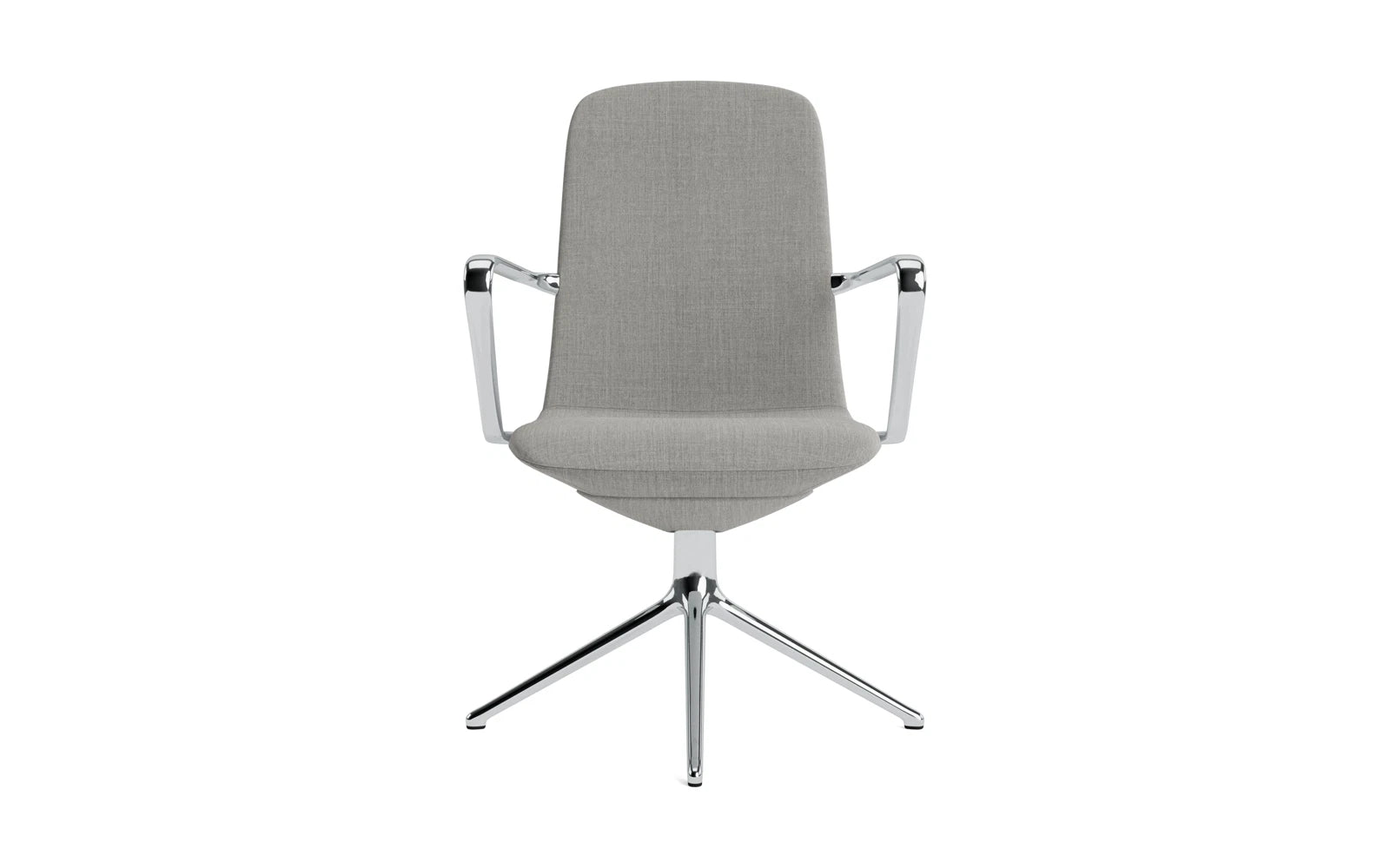 Off Armchair niedrig mit Drehgestell 4B aluminium Remix in Remix 133 präsentiert im Onlineshop von KAQTU Design AG. Bürostuhl ist von Normann Copenhagen