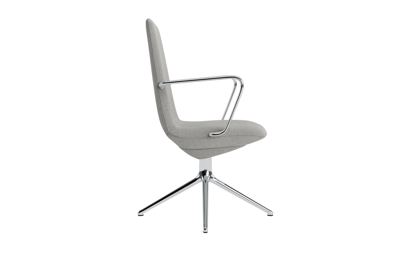 Off Armchair niedrig mit Drehgestell 4B aluminium Remix in Remix 133 präsentiert im Onlineshop von KAQTU Design AG. Bürostuhl ist von Normann Copenhagen