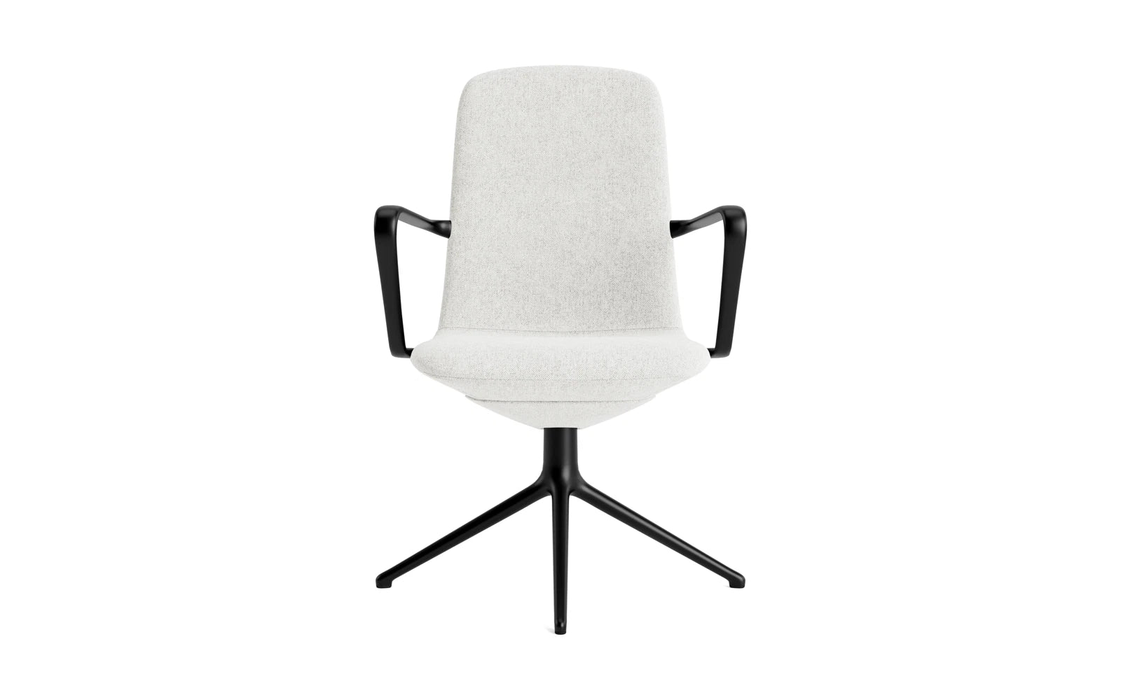 Off Armchair niedrig mit Drehgestell 4B Schwartz aluminium Hallingdal in Hallingdal 110 präsentiert im Onlineshop von KAQTU Design AG. Bürostuhl ist von Normann Copenhagen