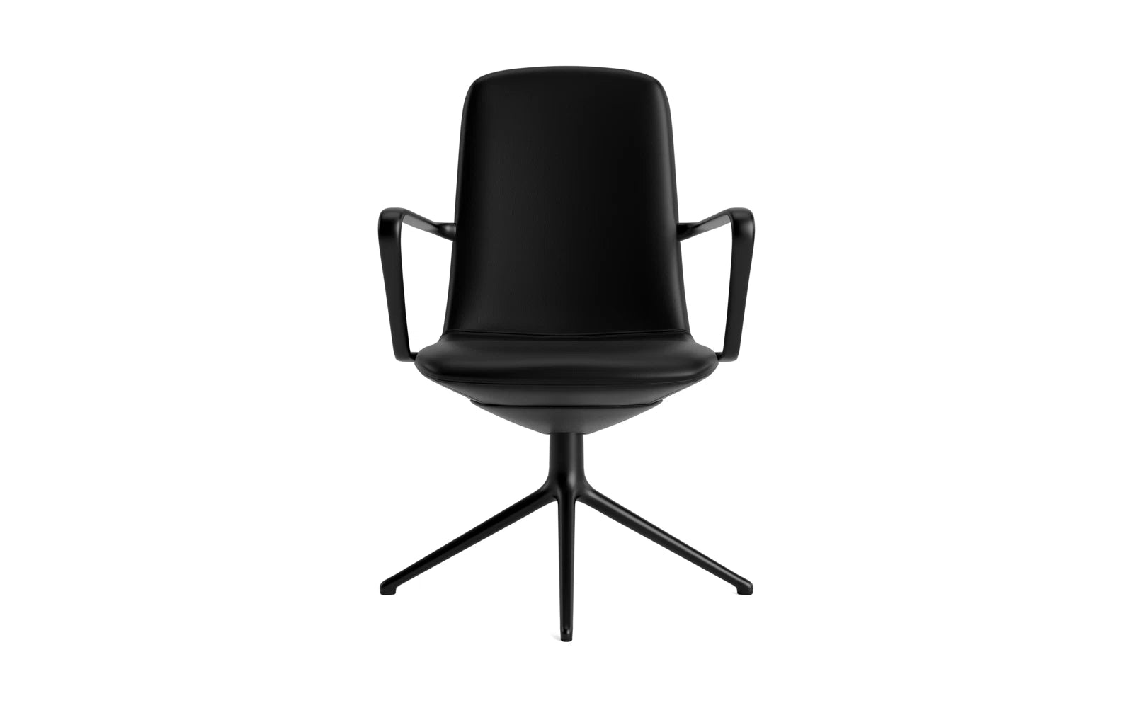 Off Armchair niedrig mit Drehgestell 4B Schwartz aluminium Ultra in Ultra 41599 präsentiert im Onlineshop von KAQTU Design AG. Bürostuhl ist von Normann Copenhagen