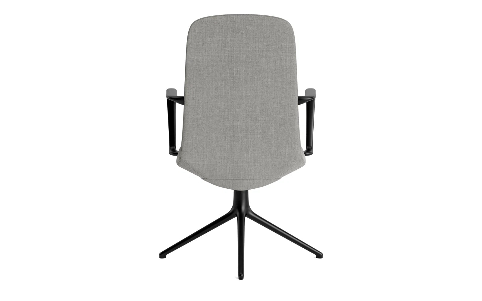 Off Armchair niedrig mit Drehgestell 4B Schwartz aluminium mit kissen Remix in Remix 133 präsentiert im Onlineshop von KAQTU Design AG. Bürostuhl ist von Normann Copenhagen