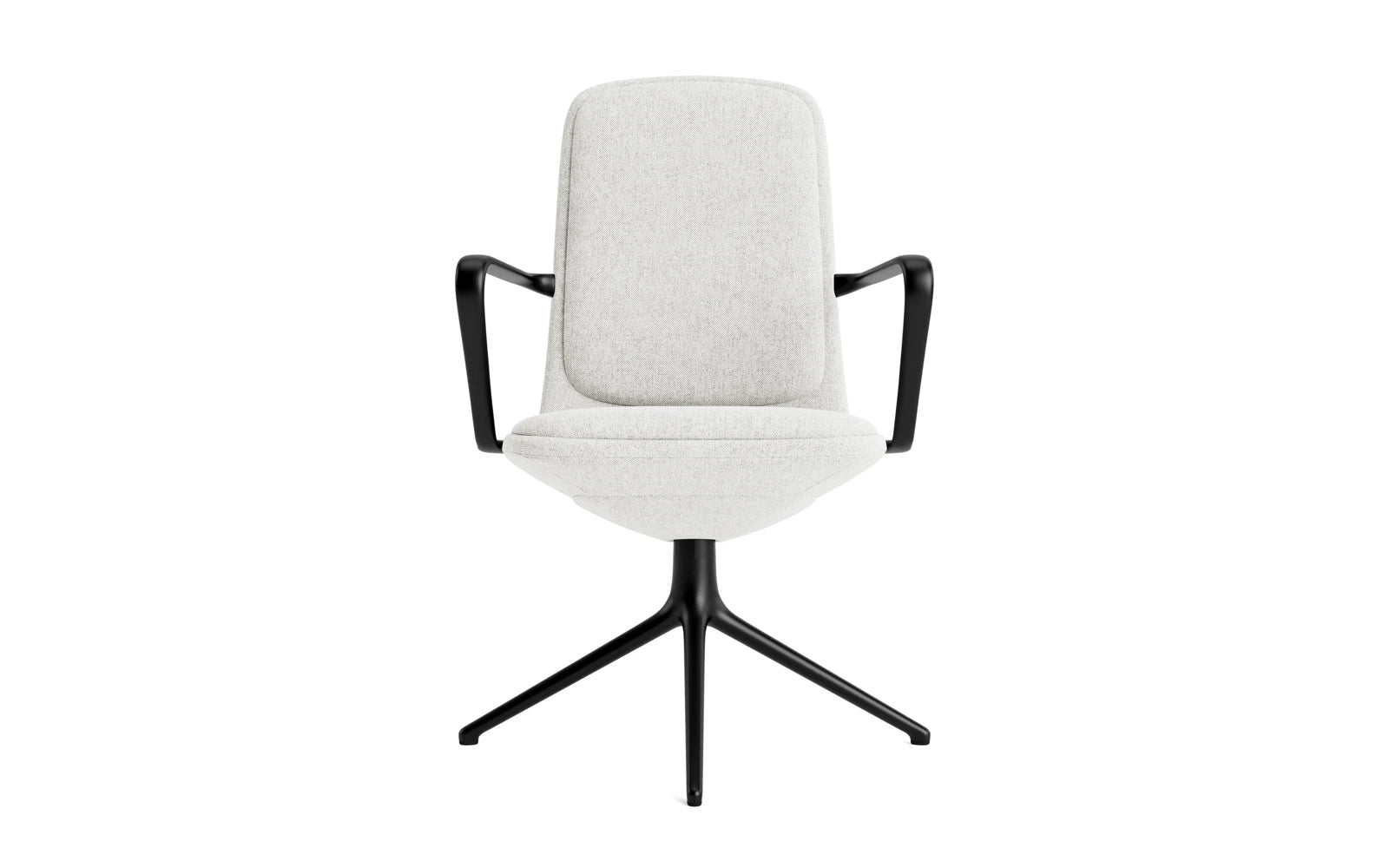 Off Armchair niedrig mit Drehgestell 4B Schwartz aluminium mit kissen Hallingdal in Hallingdal 110 präsentiert im Onlineshop von KAQTU Design AG. Bürostuhl ist von Normann Copenhagen