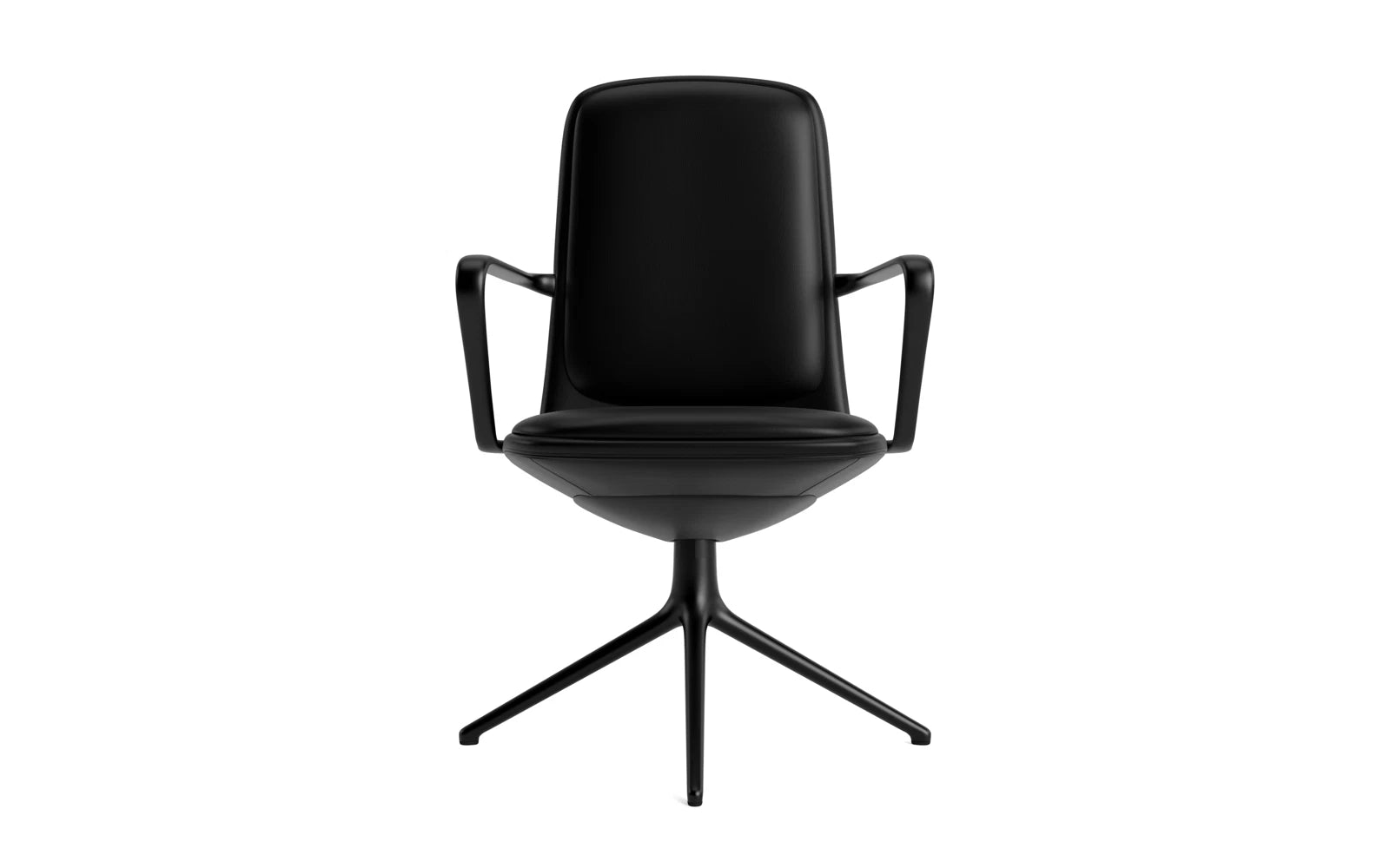 Off Armchair niedrig mit Drehgestell 4B Schwartz aluminium mit kissen Ultra in Ultra 41599 präsentiert im Onlineshop von KAQTU Design AG. Bürostuhl ist von Normann Copenhagen