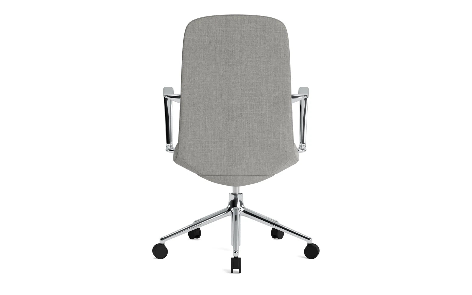 Off Armchair niedrig mit Drehgestell und Rollen Gaslift Aluminium Remix in Remix 133 präsentiert im Onlineshop von KAQTU Design AG. Bürostuhl ist von Normann Copenhagen