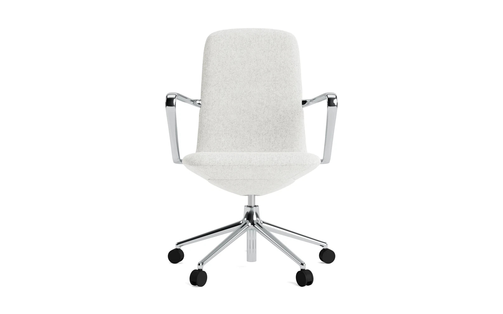 Off Armchair niedrig mit Drehgestell und Rollen Gaslift Aluminium Hallingdal in Hallingdal 110 präsentiert im Onlineshop von KAQTU Design AG. Bürostuhl ist von Normann Copenhagen