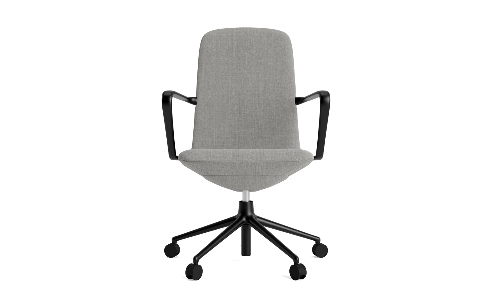 Off Armchair niedrig mit Drehgestell und Rollen Gaslift Schwartz Aluminium Remix in Remix 133 präsentiert im Onlineshop von KAQTU Design AG. Bürostuhl ist von Normann Copenhagen