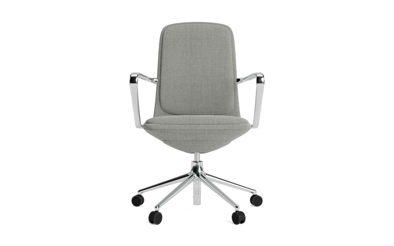 Off Armchair niedrig 5W mit Drehgestell und Gaslift Aluminium mit Kissen Remix in Remix 133 präsentiert im Onlineshop von KAQTU Design AG. Bürostuhl ist von Normann Copenhagen