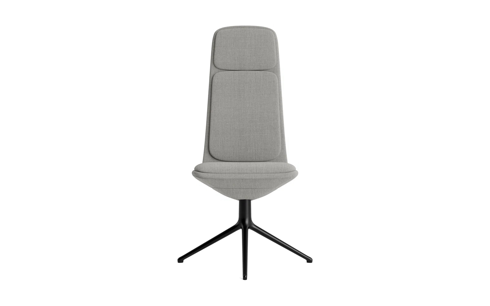 Off Chair Hoch mit Drehgestell 4B schwarze aluminium mit Kissen Remix in Remix 133 präsentiert im Onlineshop von KAQTU Design AG. Bürostuhl ist von Normann Copenhagen