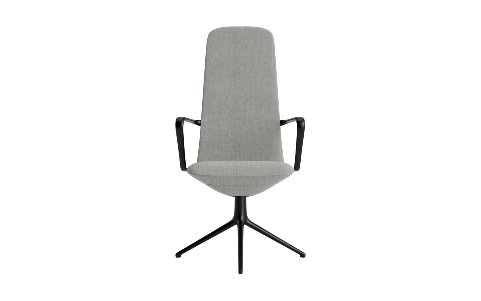 Off Armchair hoch mit Drehgestell 4B Schwartz aluminium Remix in Remix 133 präsentiert im Onlineshop von KAQTU Design AG. Bürostuhl ist von Normann Copenhagen
