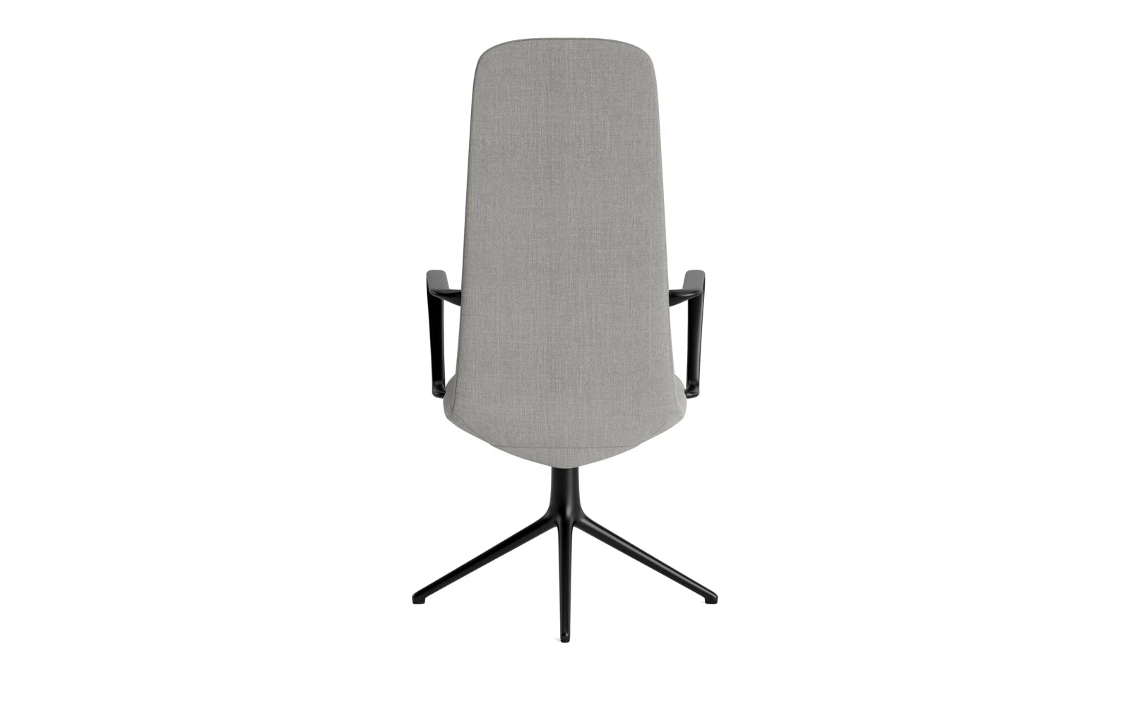 Off Armchair hoch mit Drehgestell 4B Schwartz aluminium Remix in Remix 133 präsentiert im Onlineshop von KAQTU Design AG. Bürostuhl ist von Normann Copenhagen