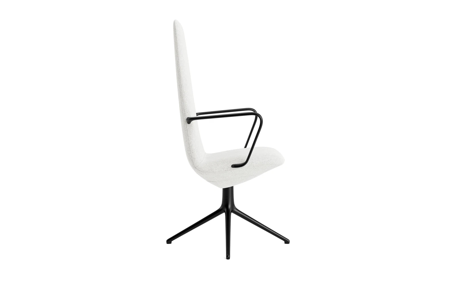 Off Armchair hoch mit Drehgestell 4B Schwartz aluminium Hallingdal in Hallingdal 110 präsentiert im Onlineshop von KAQTU Design AG. Bürostuhl ist von Normann Copenhagen