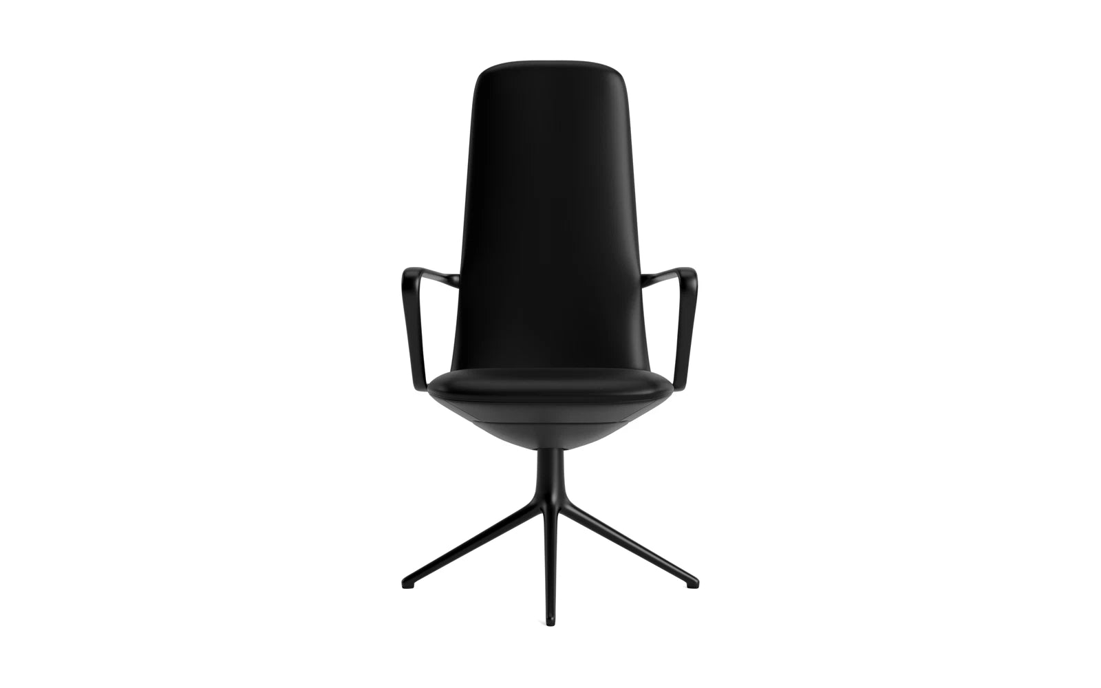 Off Armchair hoch mit Drehgestell 4B Schwartz aluminium Ultra in Ultra 41599 präsentiert im Onlineshop von KAQTU Design AG. Bürostuhl ist von Normann Copenhagen