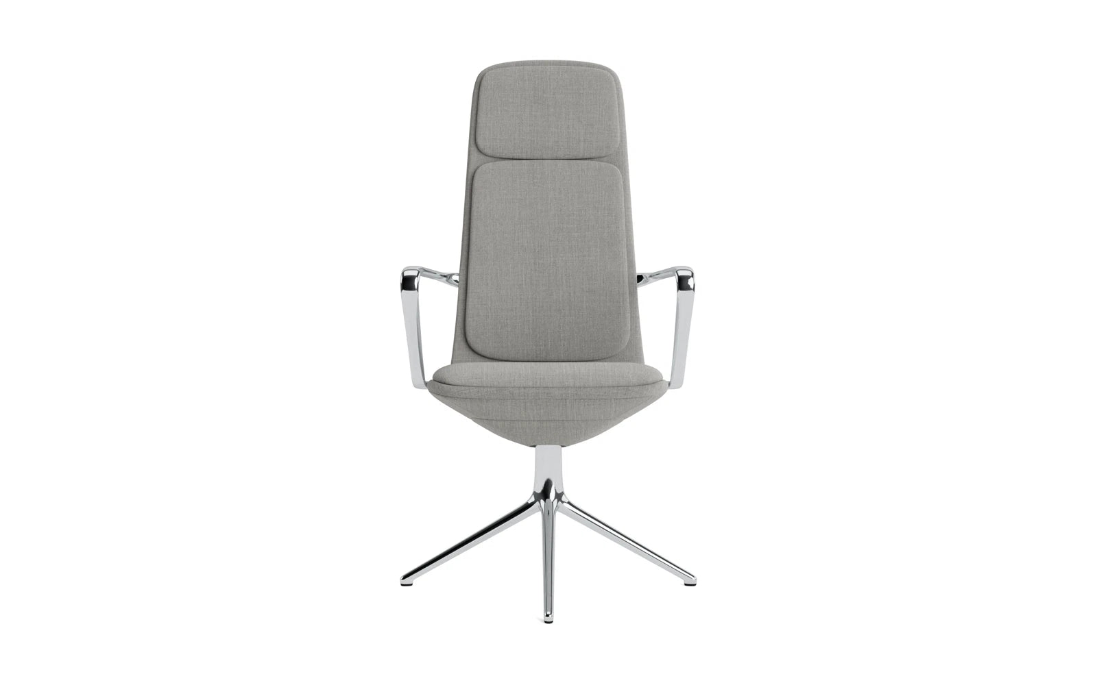 Off Armchair hoch mit Drehgestell 4B aluminium mit kissen Remix in Remix 133 präsentiert im Onlineshop von KAQTU Design AG. Bürostuhl ist von Normann Copenhagen