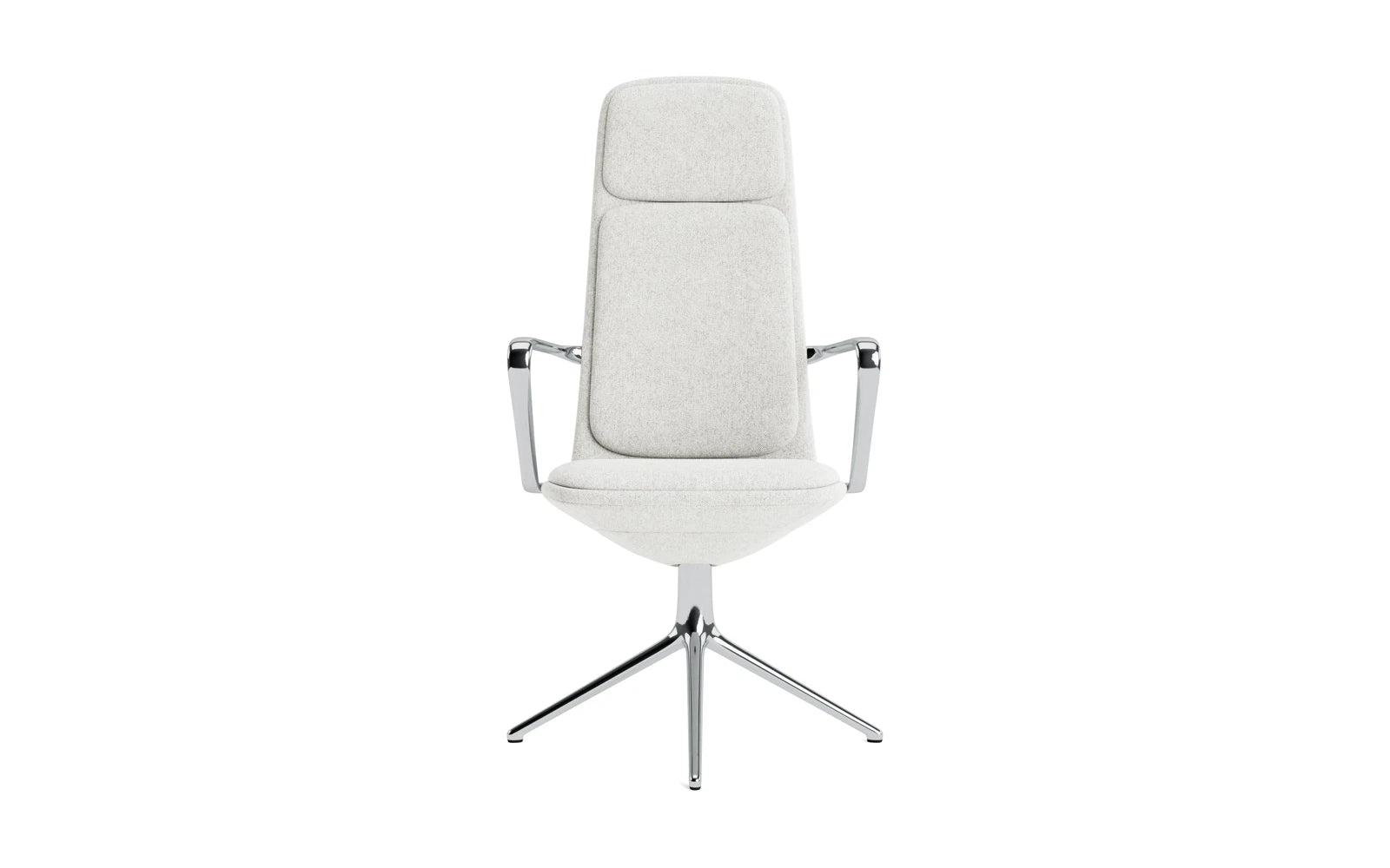 Off Armchair hoch mit Drehgestell 4B aluminium mit kissen Hallingdal in Hallingdal 110 präsentiert im Onlineshop von KAQTU Design AG. Bürostuhl ist von Normann Copenhagen