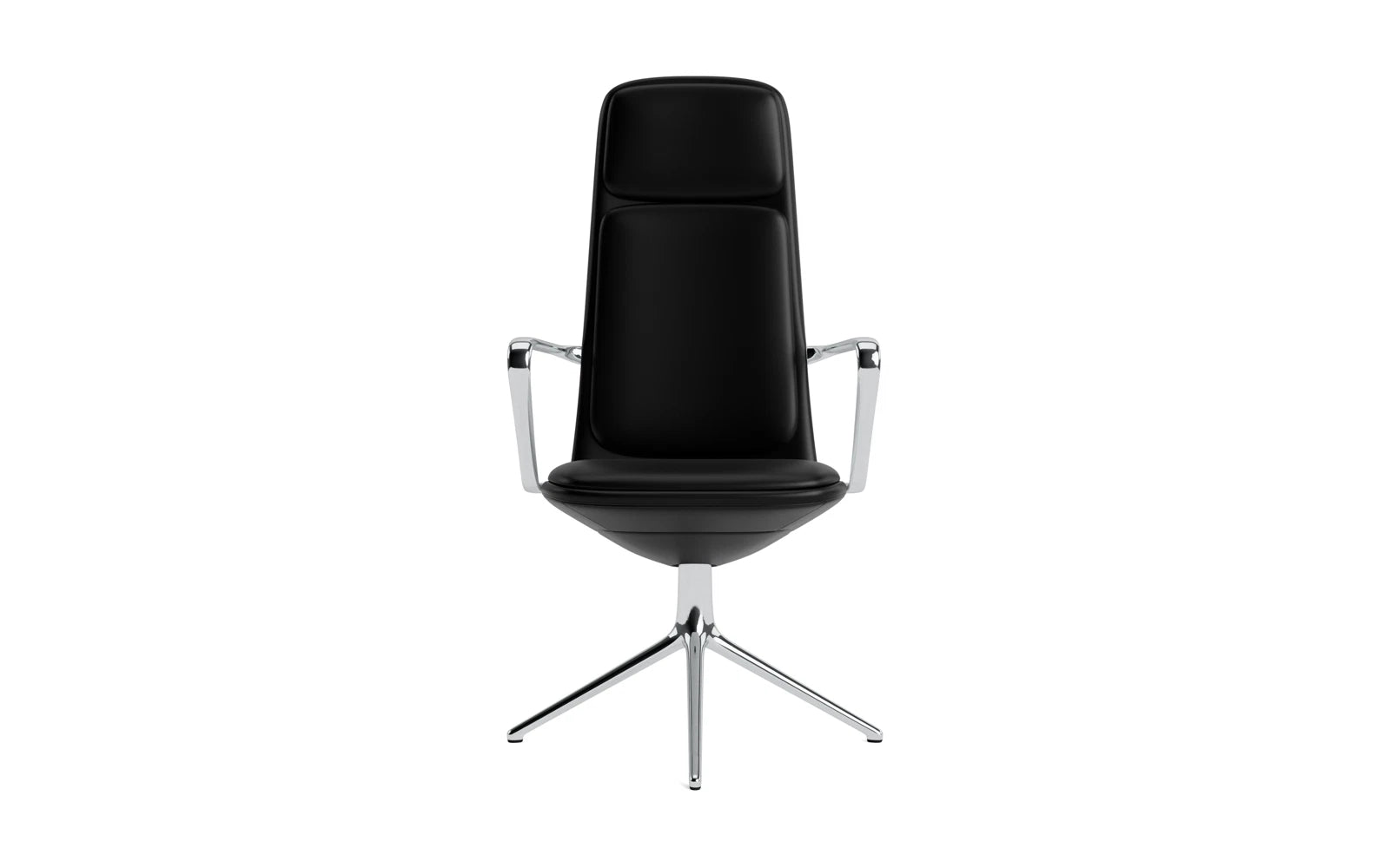 Off Armchair hoch mit Drehgestell 4B aluminium mit kissen Ultra in Ultra 41599 präsentiert im Onlineshop von KAQTU Design AG. Bürostuhl ist von Normann Copenhagen