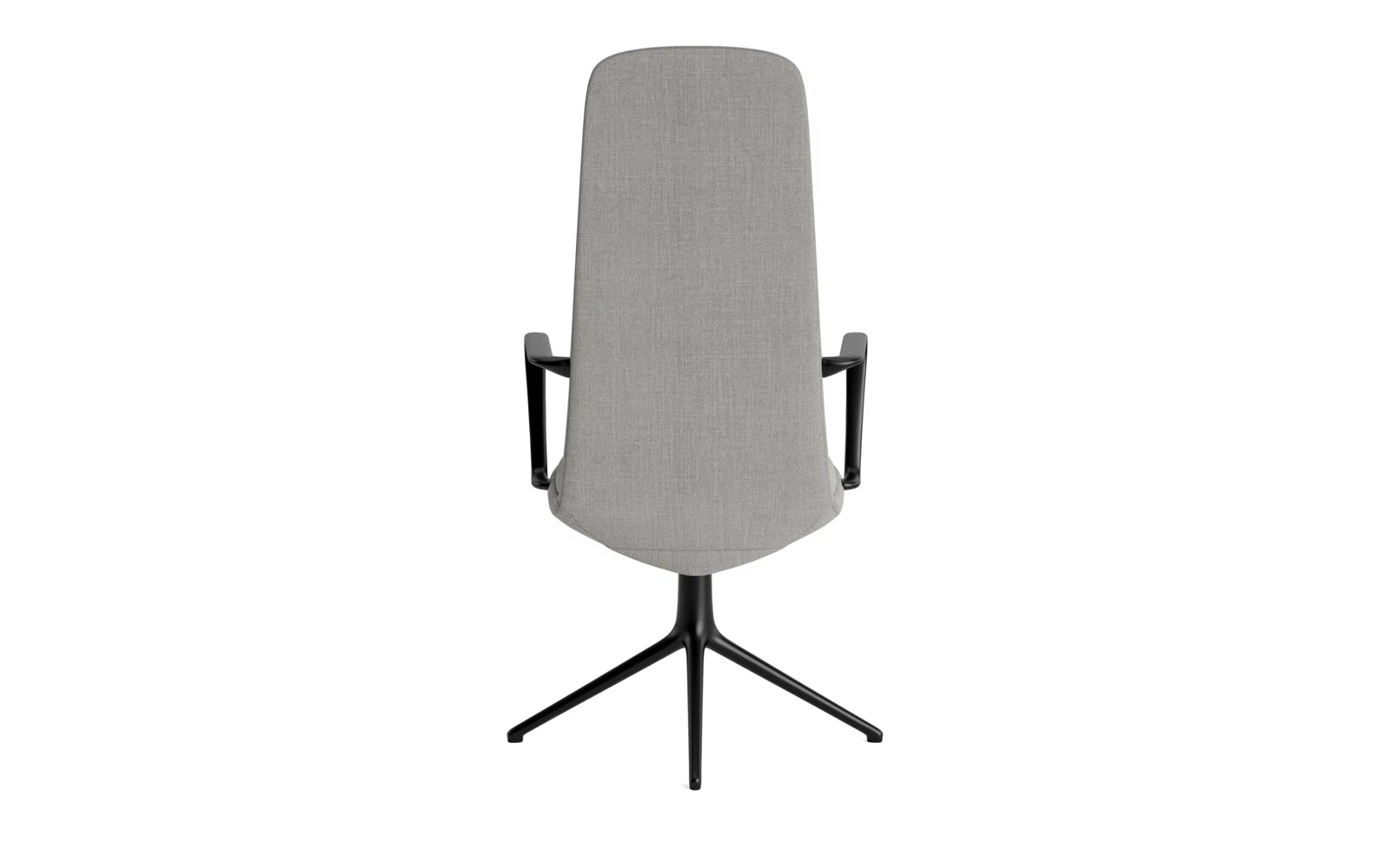 Off Armchair hoch mit Drehgestell 4B Schwartz aluminium mit kissen Remix in Remix 133 präsentiert im Onlineshop von KAQTU Design AG. Bürostuhl ist von Normann Copenhagen
