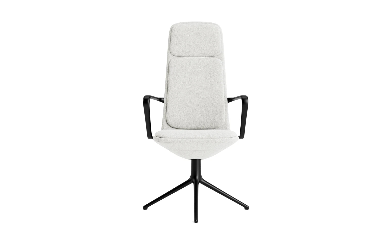 Off Armchair hoch mit Drehgestell 4B Schwartz aluminium mit kissen Hallingdal in Hallingdal 110 präsentiert im Onlineshop von KAQTU Design AG. Bürostuhl ist von Normann Copenhagen