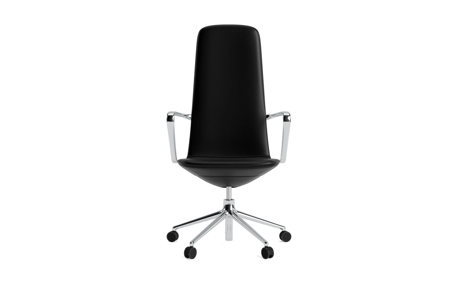 Off Armchair Hoch mit Drehgestell und Rollen Gaslift Aluminium Ultra in Ultra 41599 präsentiert im Onlineshop von KAQTU Design AG. Bürostuhl ist von Normann Copenhagen
