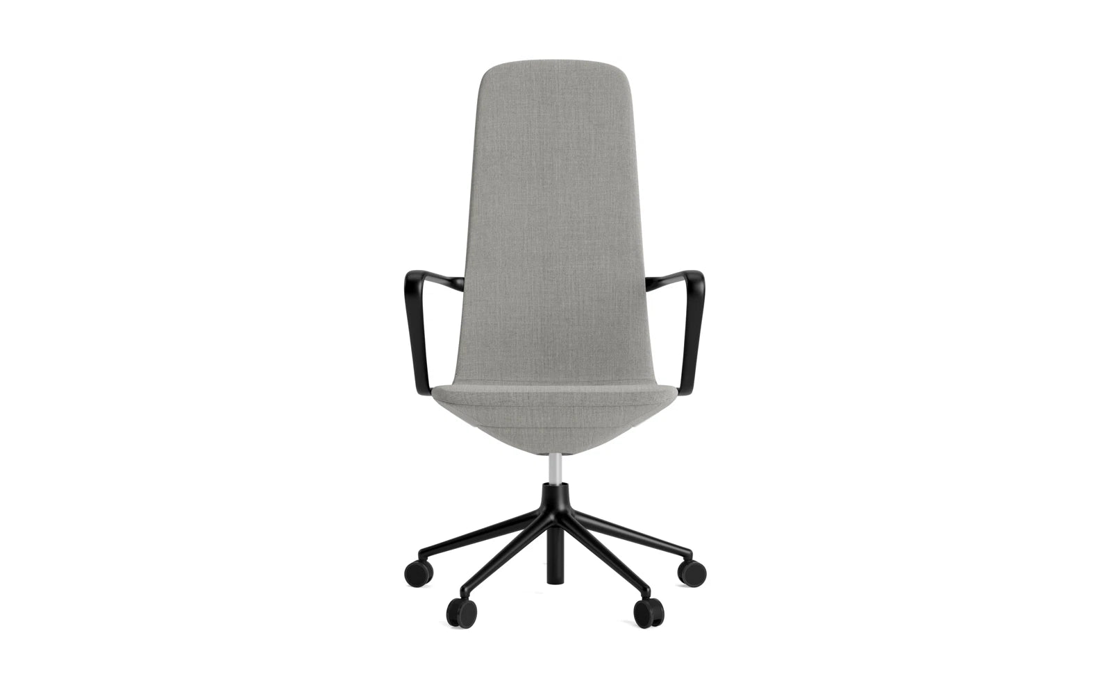 Off Armchair Hoch mit Drehgestell und Rollen Gaslift schwarze Aluminium Remix in Remix 133 präsentiert im Onlineshop von KAQTU Design AG. Bürostuhl ist von Normann Copenhagen