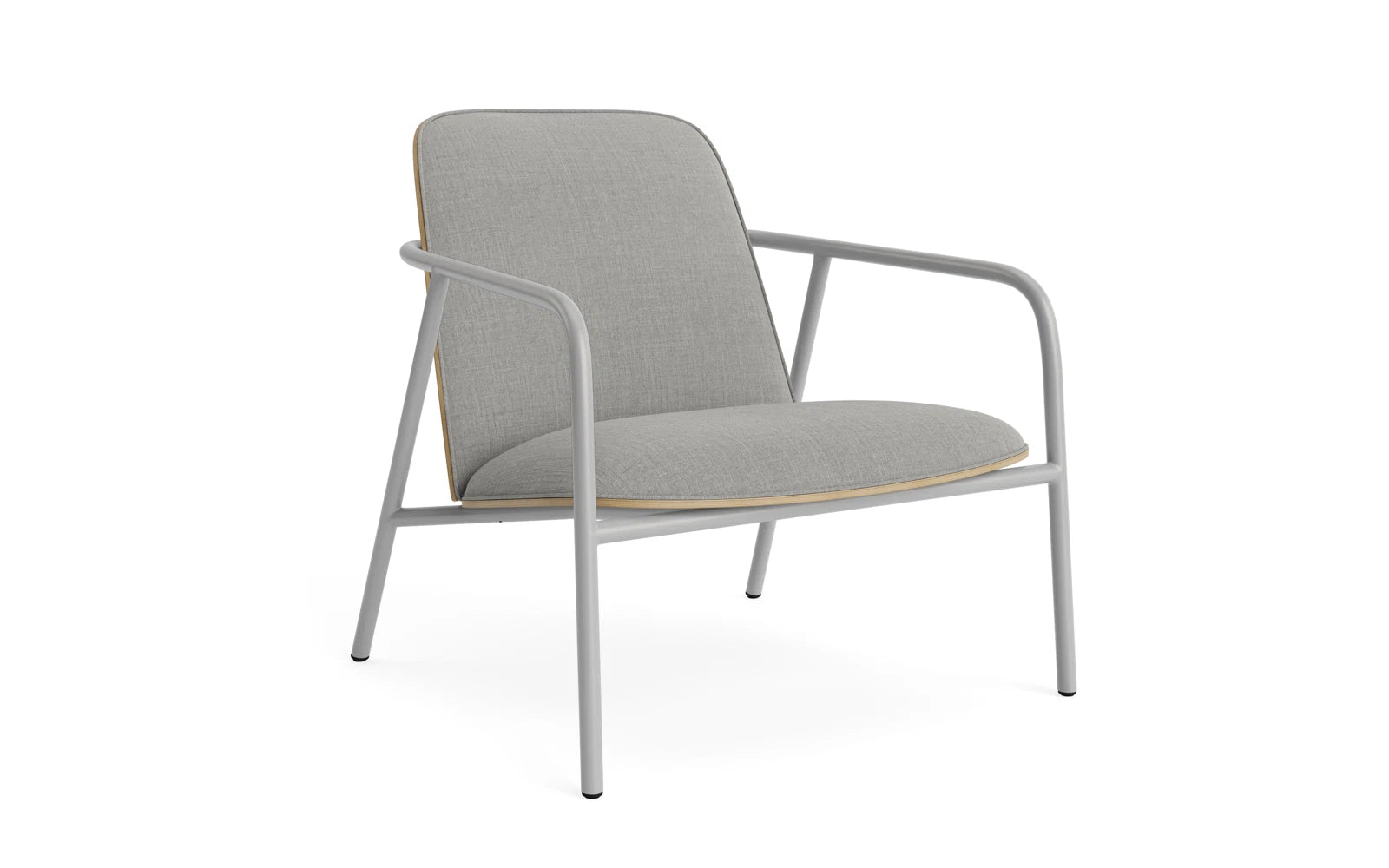 Pad lounge armchair gray steel oak/remix