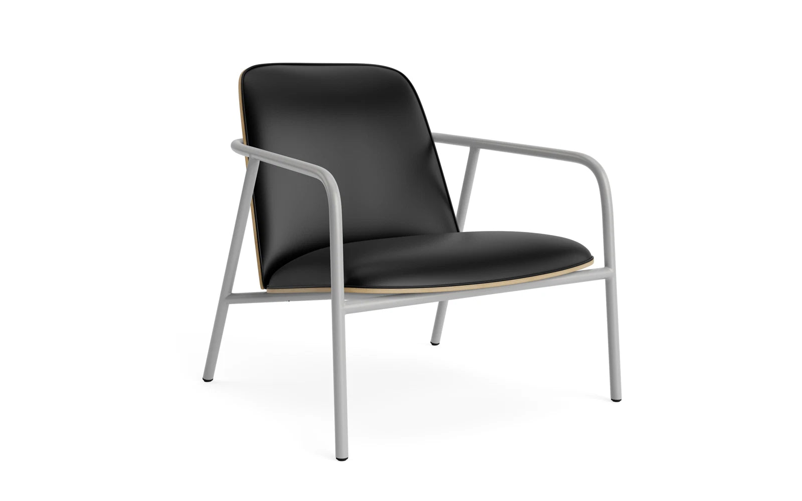 Pad lounge armchair gray steel oak/ultra