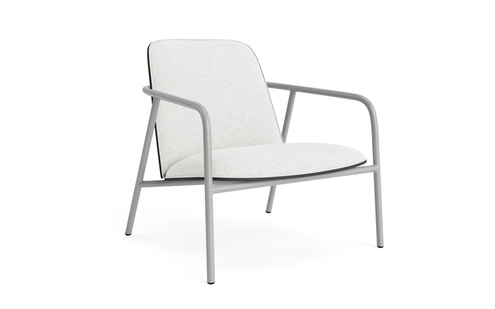 Pad lounge armchair gray steel black/hallingdal