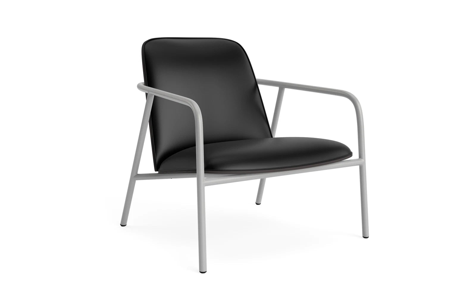 Pad lounge armchair gray steel black/ultra