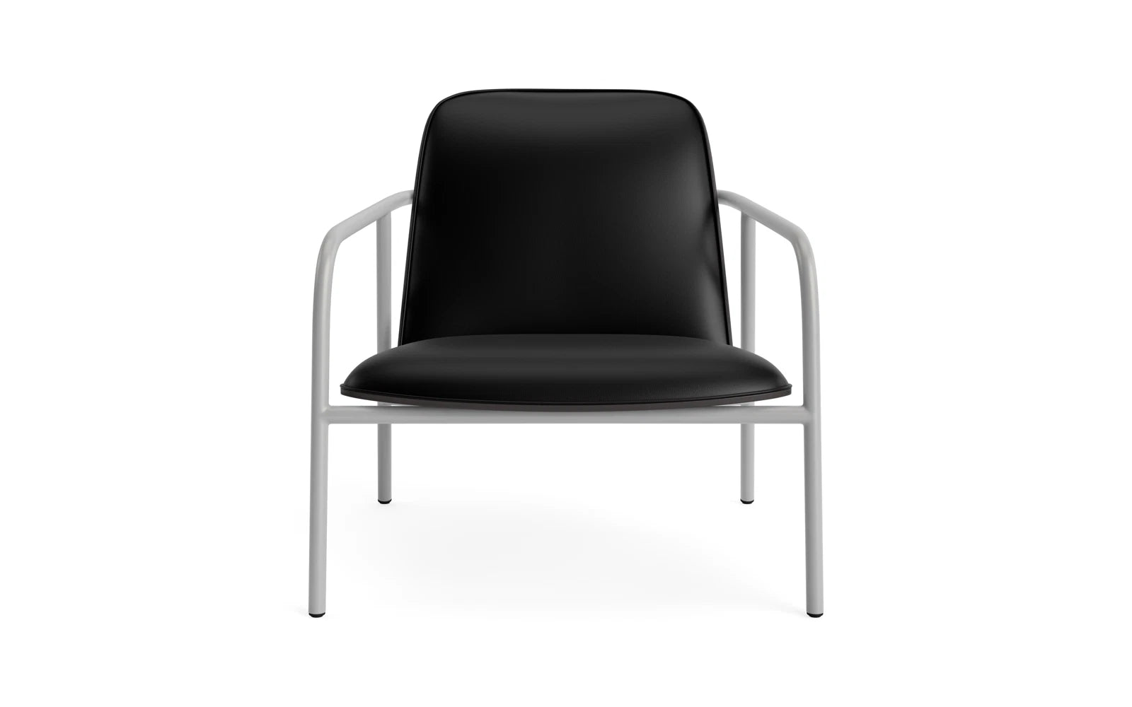 Pad lounge armchair gray steel black/ultra