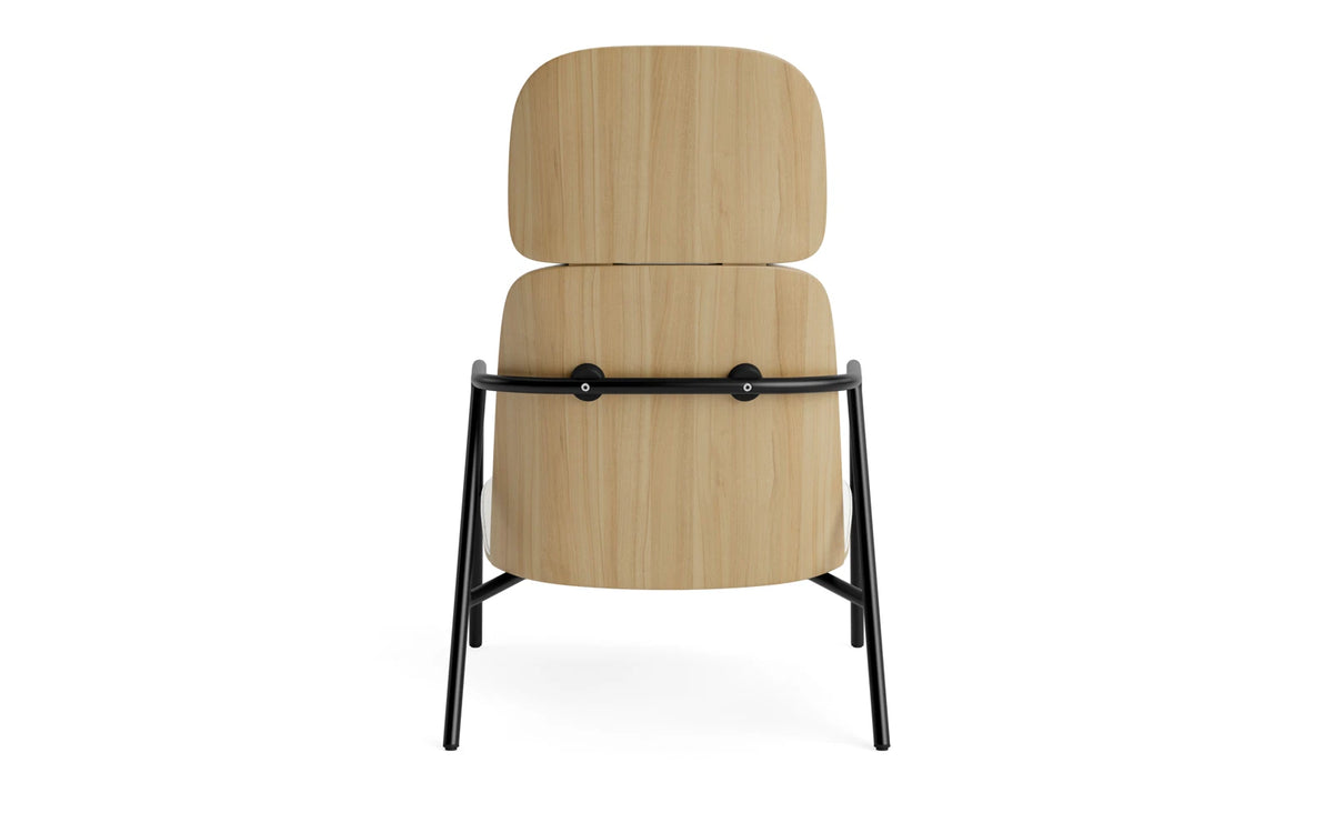 Pad Lounge-Sessel hoch schwarzem Stahl Eiche/Hallingdal in Hallingdal 110 präsentiert im Onlineshop von KAQTU Design AG. Drehsessel ist von Normann Copenhagen