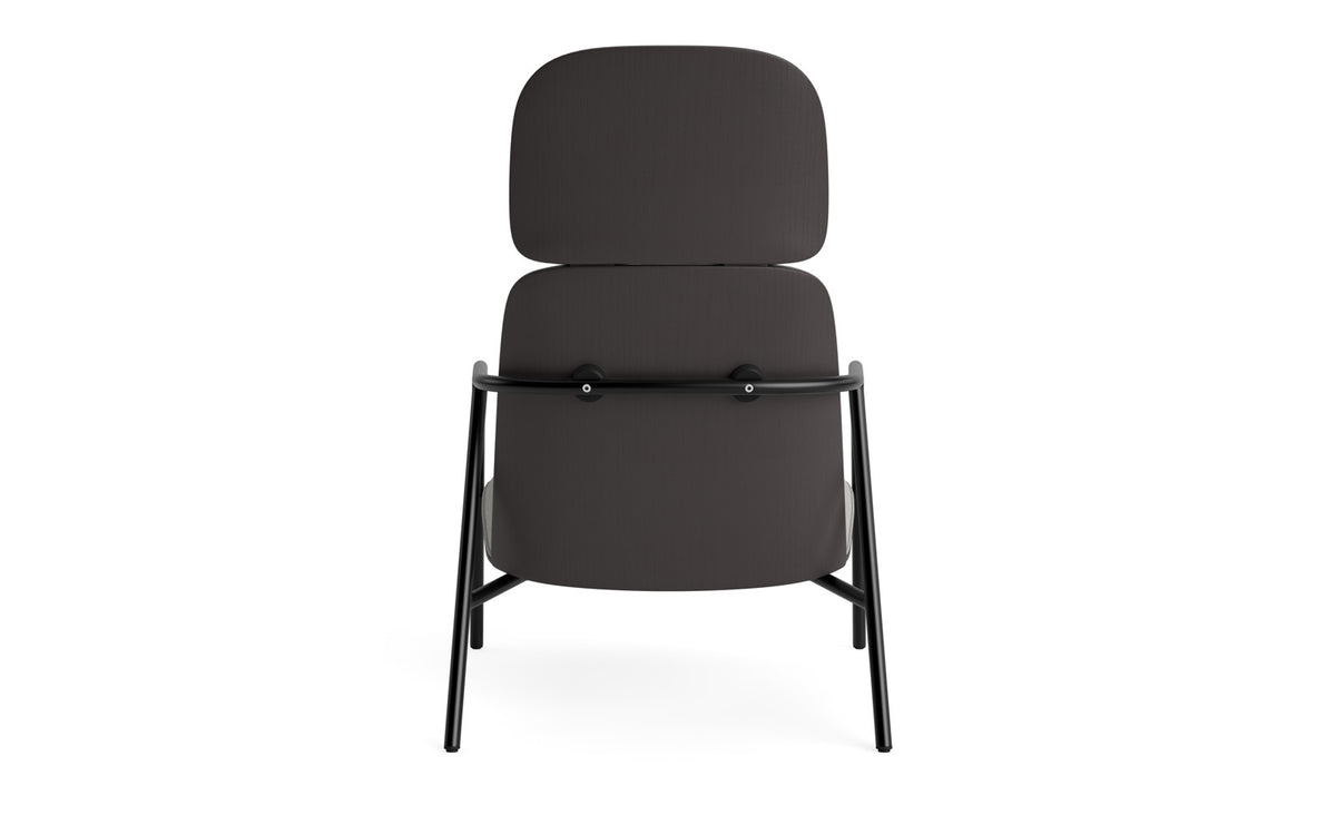 Pad Lounge-Sessel hoch schwarzem Stahl schwarz/Remix in Remix 133 präsentiert im Onlineshop von KAQTU Design AG. Drehsessel ist von Normann Copenhagen