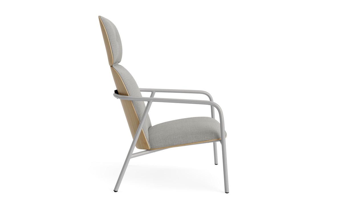 Pad Lounge-Sessel hoch grauem Stahl Eiche/Remix in Remix 133 präsentiert im Onlineshop von KAQTU Design AG. Drehsessel ist von Normann Copenhagen