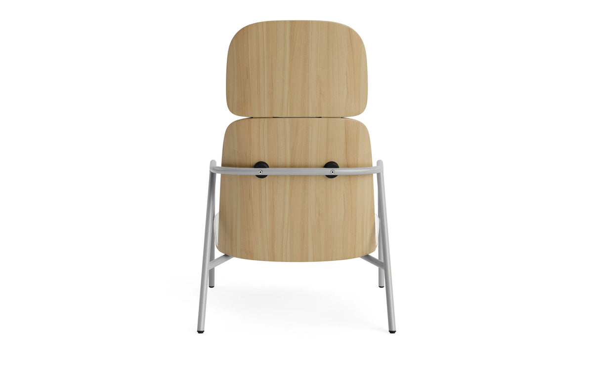 Pad Lounge-Sessel hoch grauem Stahl Eiche/Hallingdal in Hallingdal 110 präsentiert im Onlineshop von KAQTU Design AG. Drehsessel ist von Normann Copenhagen