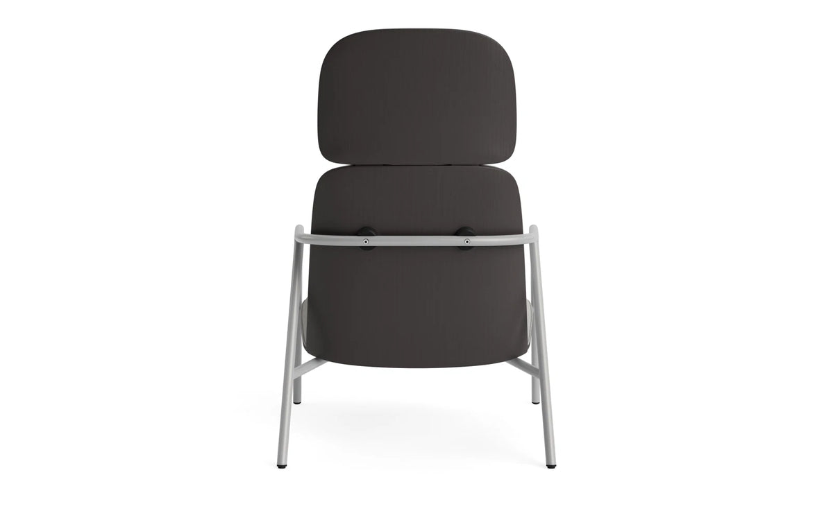 Pad Lounge-Sessel hoch grauem Stahl schwarz/Remix in Remix 133 präsentiert im Onlineshop von KAQTU Design AG. Drehsessel ist von Normann Copenhagen