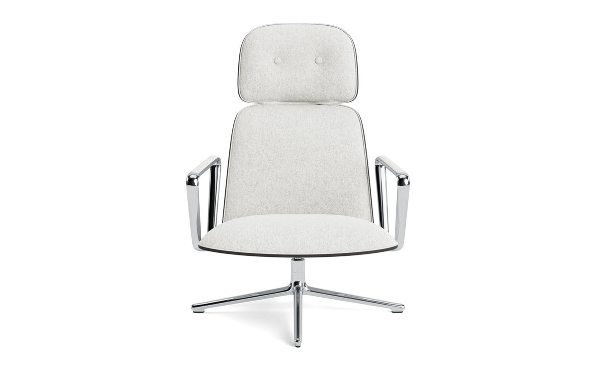 Pad Lounge-Sessel hoch mit Drehgestell Schwarz Alu Schwarz/Hallingdal in Hallingdal 110 präsentiert im Onlineshop von KAQTU Design AG. Drehsessel ist von Normann Copenhagen