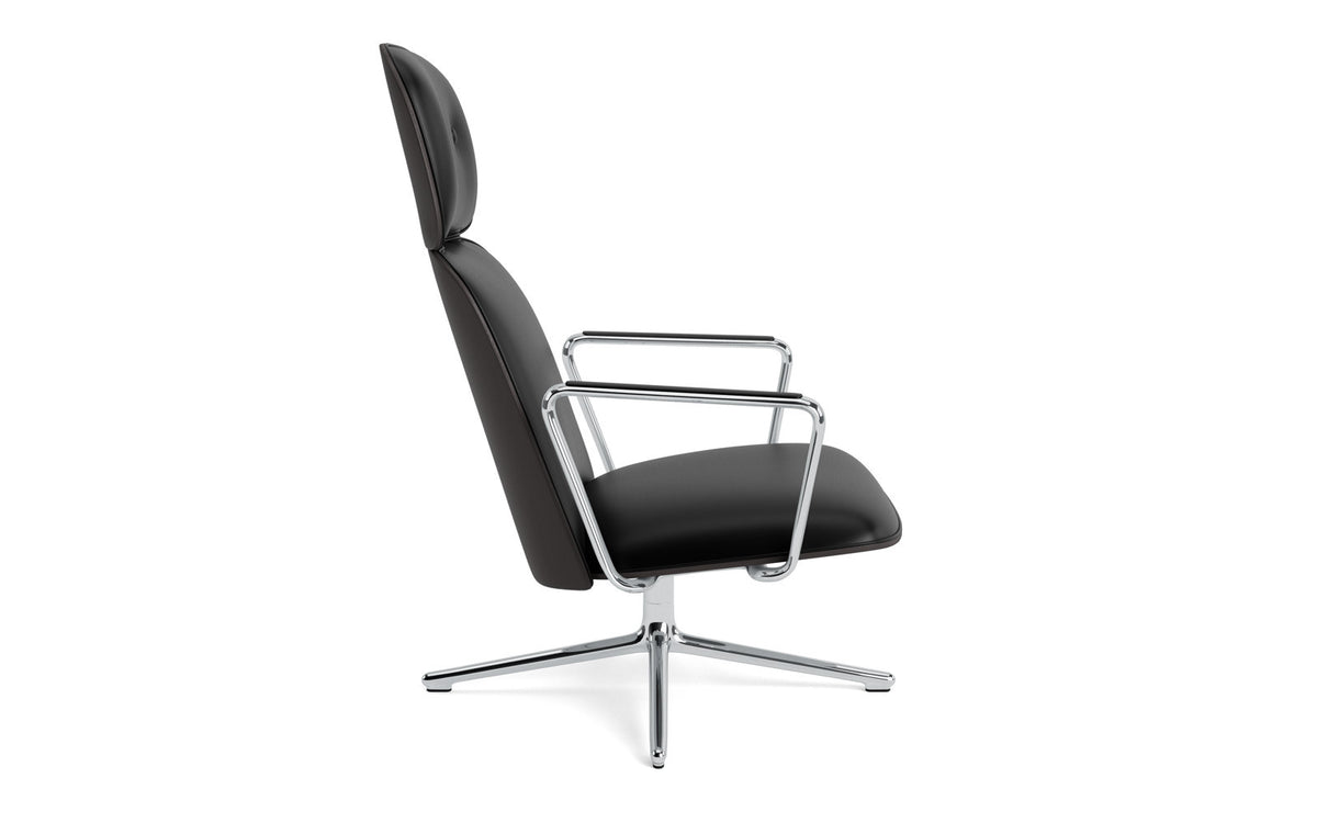 Pad Lounge-Sessel hoch mit Drehgestell Schwarz Alu Schwarz/Ultra in Ultra 41599 präsentiert im Onlineshop von KAQTU Design AG. Drehsessel ist von Normann Copenhagen