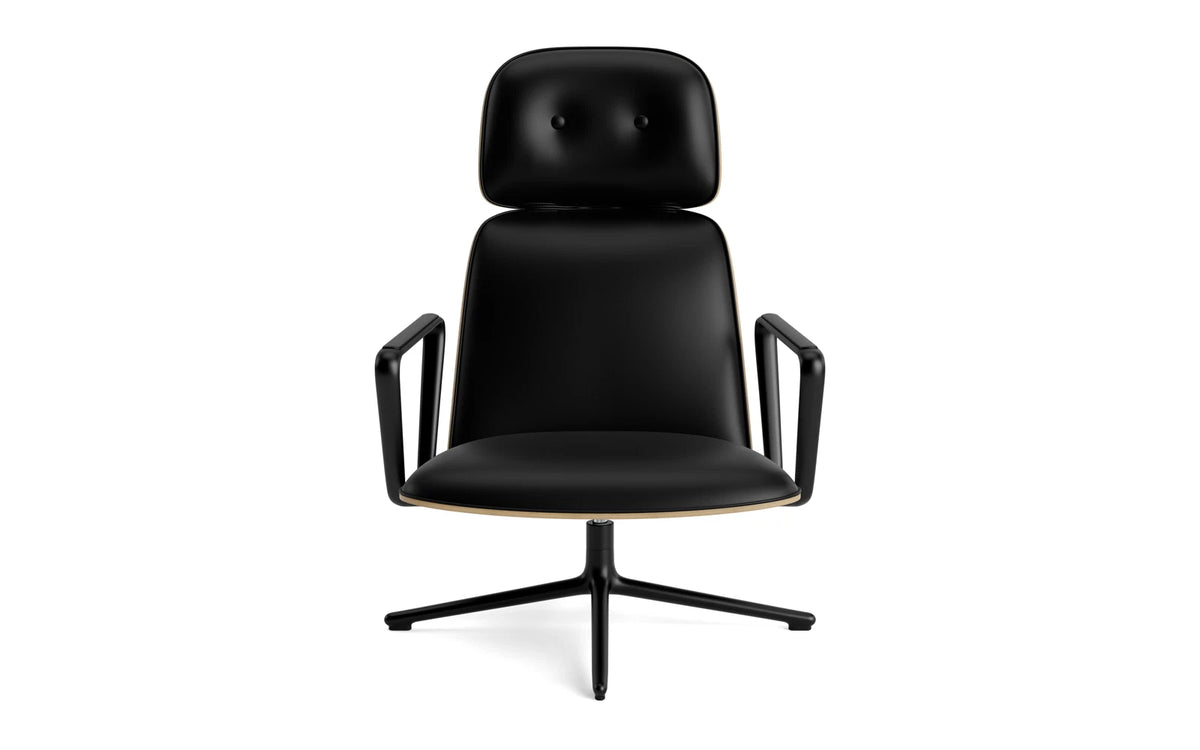 Pad Lounge-Sessel hoch mit Drehgestell Schwarz Alu Eiche/Ultra in Ultra 41599 präsentiert im Onlineshop von KAQTU Design AG. Drehsessel ist von Normann Copenhagen