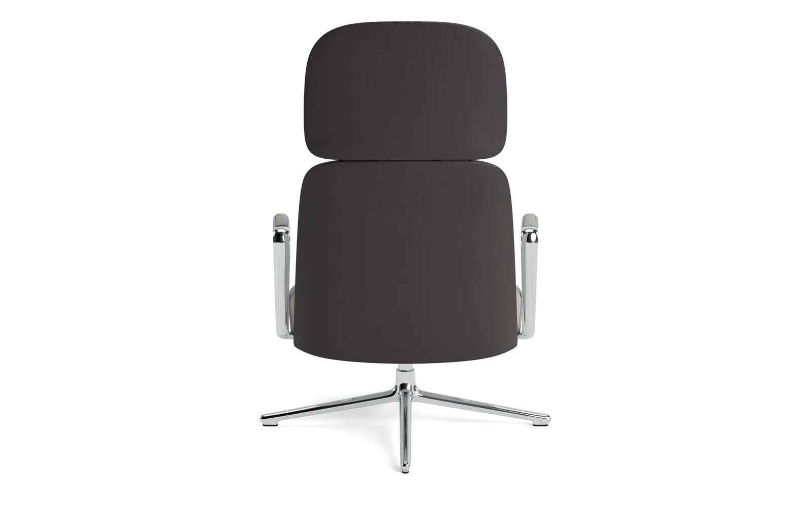 Entdecken Sie den eleganten Pad Lounge-Sessel hoch von Normann Copenhagen – ein Designhighlight mit Drehgestell und Kippfunktion, ideal für stilvolle Lounges.