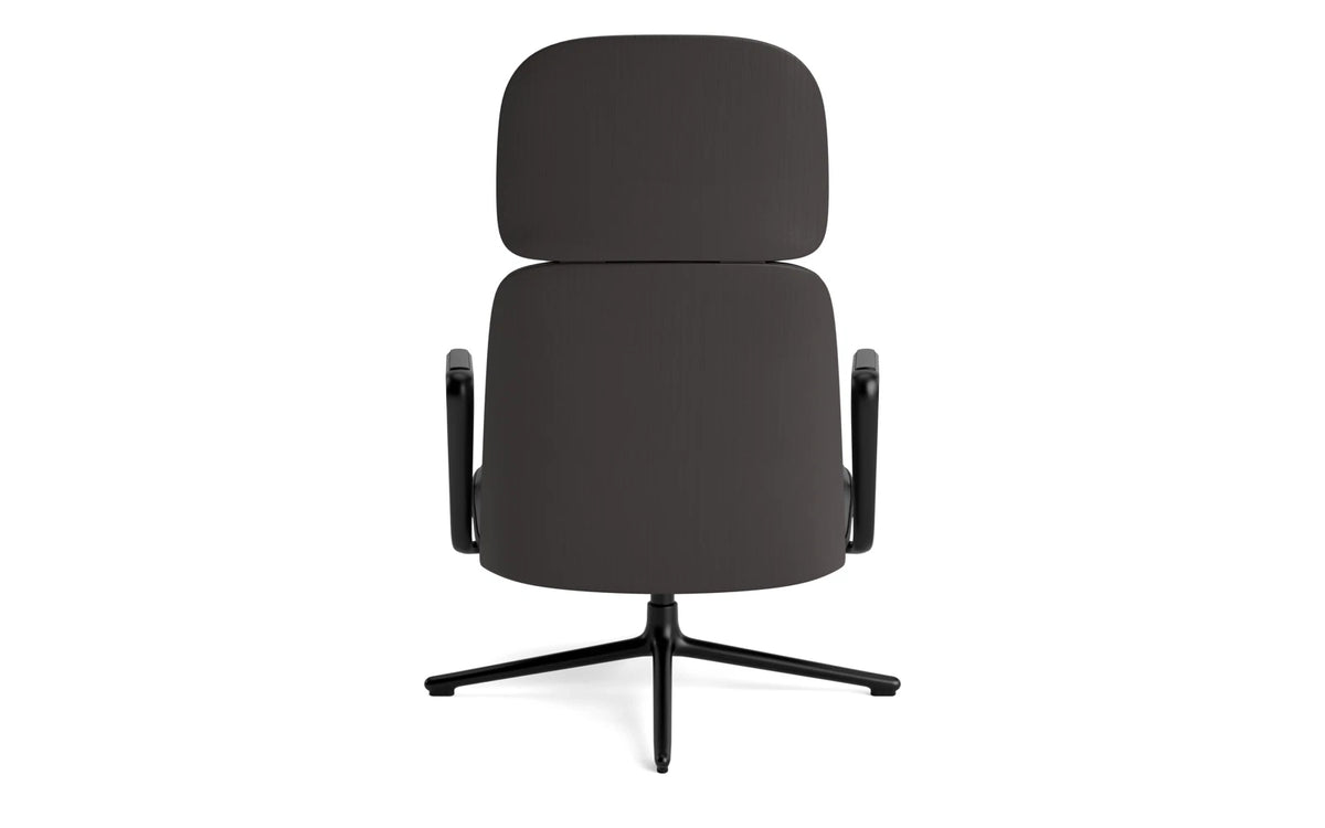 Pad Lounge-Sessel hoch mit Drehgestell und Kippfunktion Schwarz Alu Schwarz/Ultra in Ultra 41599 präsentiert im Onlineshop von KAQTU Design AG. Drehsessel ist von Normann Copenhagen