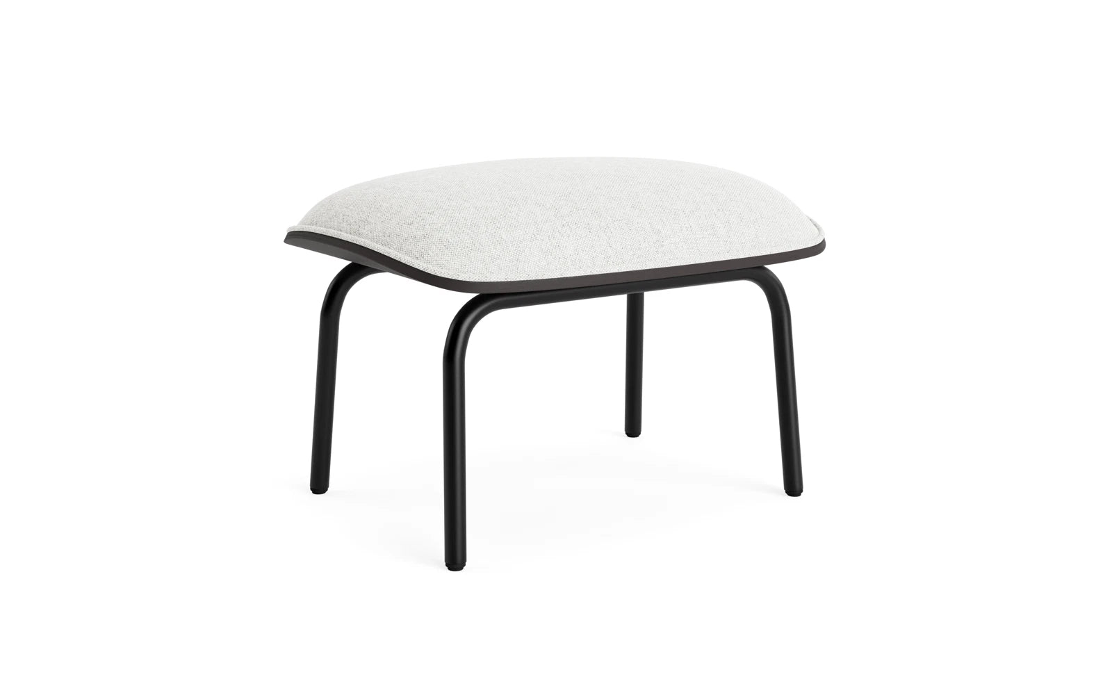 Pad foot stool black steel black/hallingdal