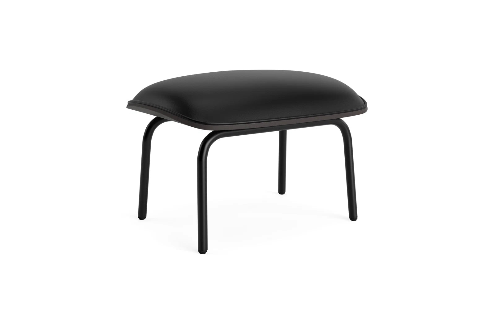 Pad foot stool black steel black/ultra