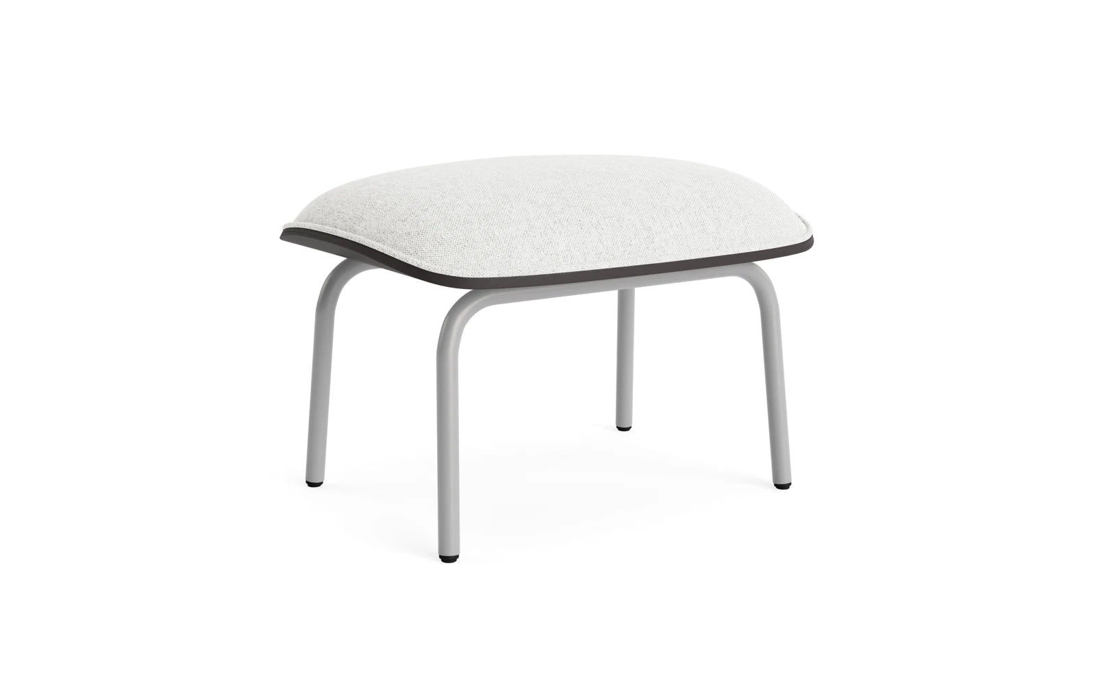 Pad foot stool gray steel black/hallingdal