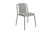 Chaise Studio Rembourrage Façade Chêne Acier Noir/Ultra Cuir