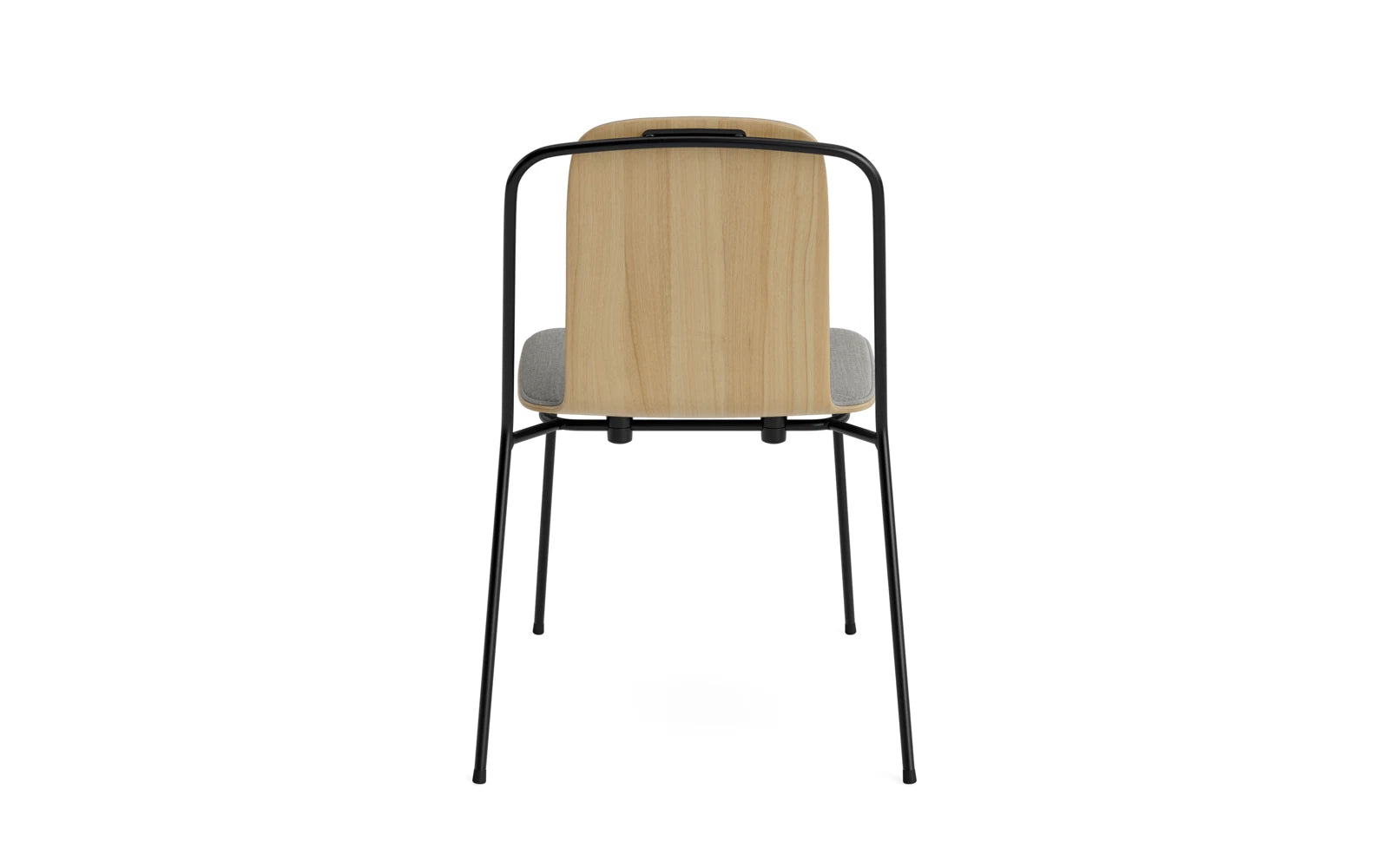Entdecken Sie den Studio Stuhl von Normann Copenhagen: Ein modernes Design aus Stahl und Eiche, das Komfort und Stil vereint.