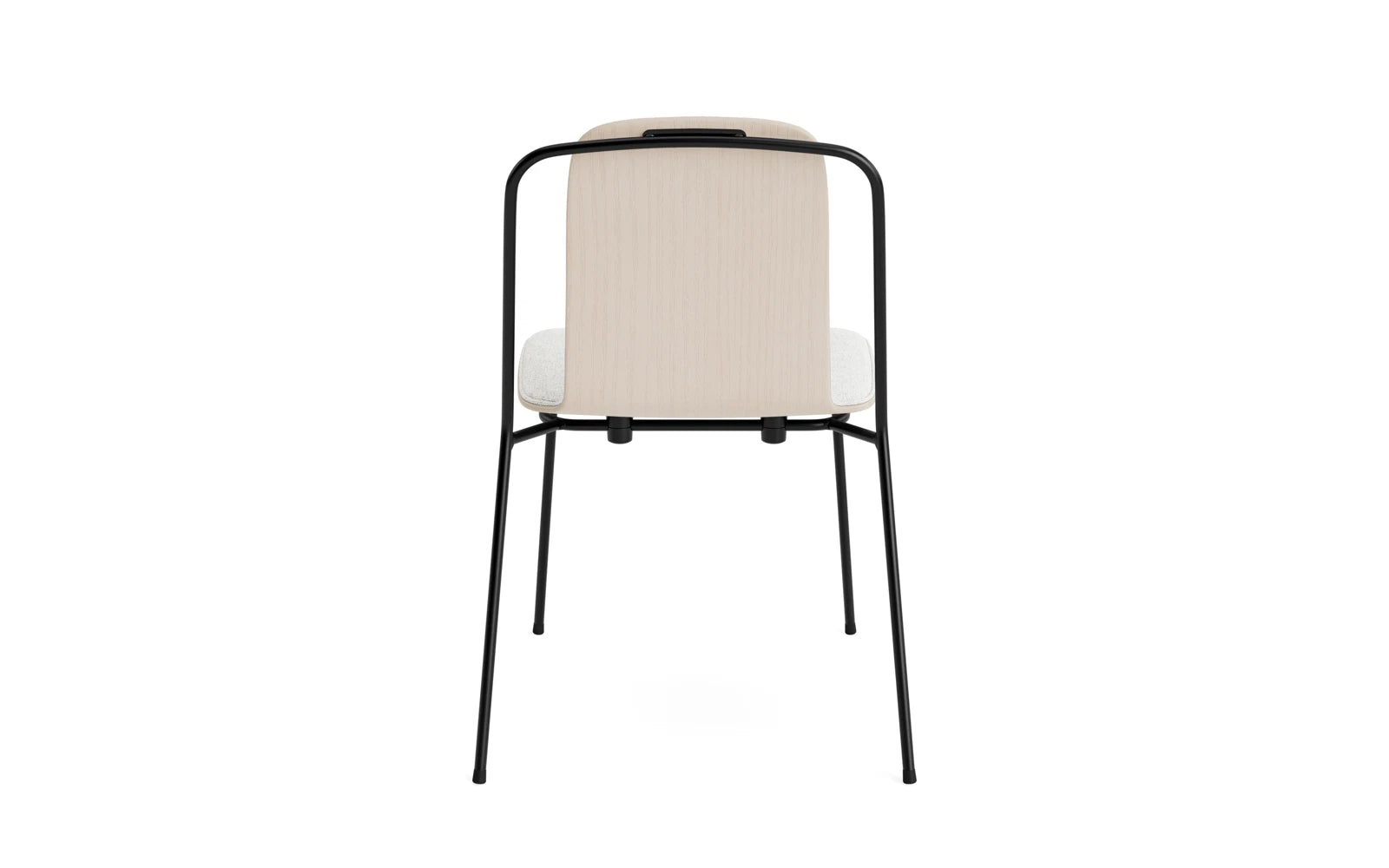 Studio Stuhl Frontpolster, schwarzes Stahl & hellgrau Hallingdal in Hallingdal 110 präsentiert im Onlineshop von KAQTU Design AG. Stuhl ist von Normann Copenhagen