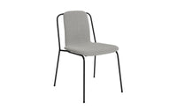 Studio chair upholstered, black steel/Synergy