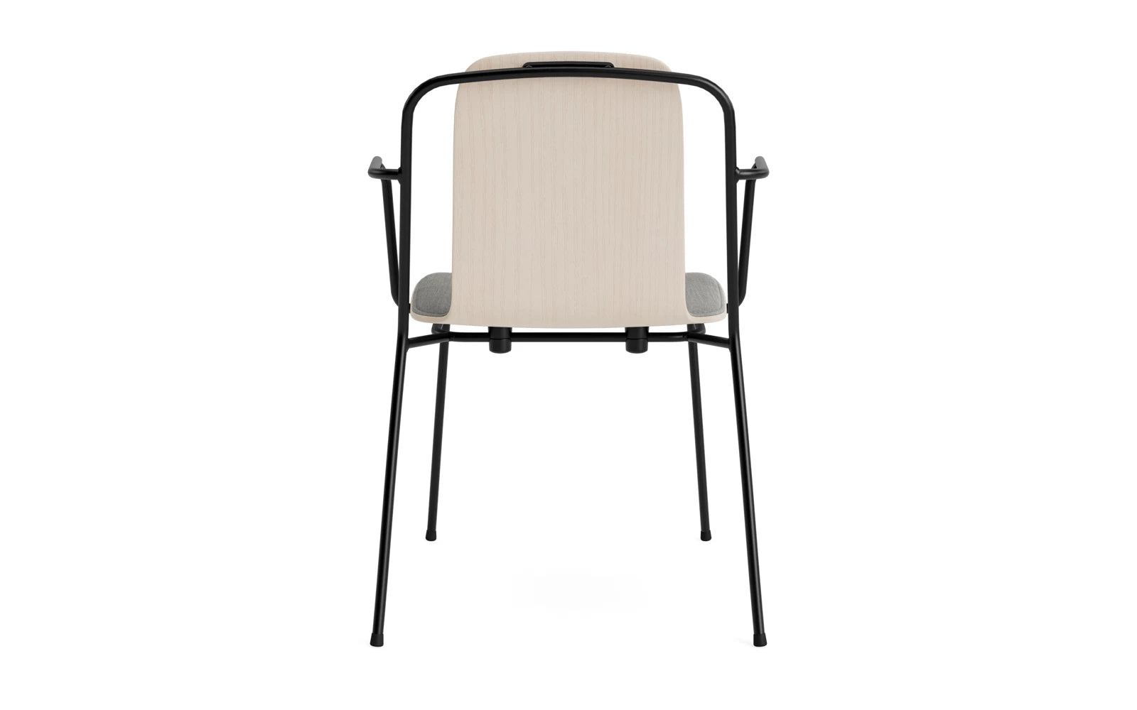 Entdecken Sie den stilvollen Studio Armlehnstuhl in Schwarz Stahl und hellgrau Remix von Normann Copenhagen – ideal für modernes Wohnen und vielseitige Einsatzmöglichkeiten.
