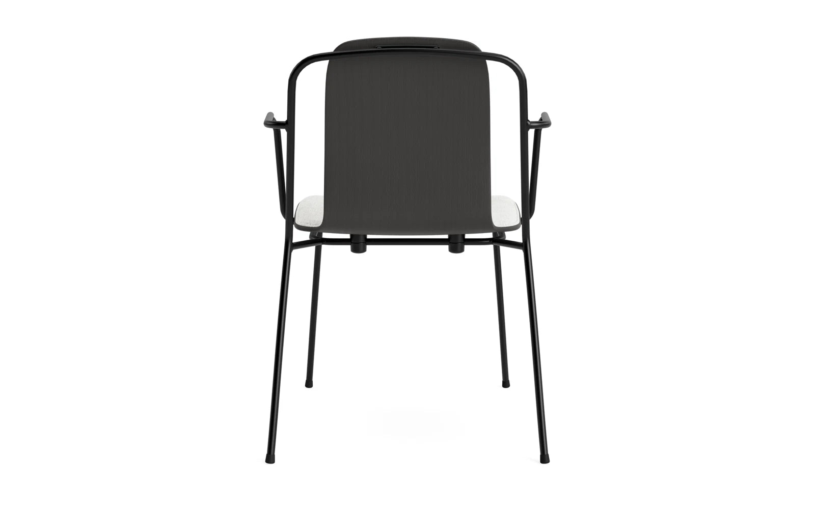 Entdecken Sie den eleganten Studio Armlehnstuhl von Normann Copenhagen. Mit seinem grafischen Stahlrahmen und dem bequemen Hallingdal-Polster vereint er Stil und Funktionalität.